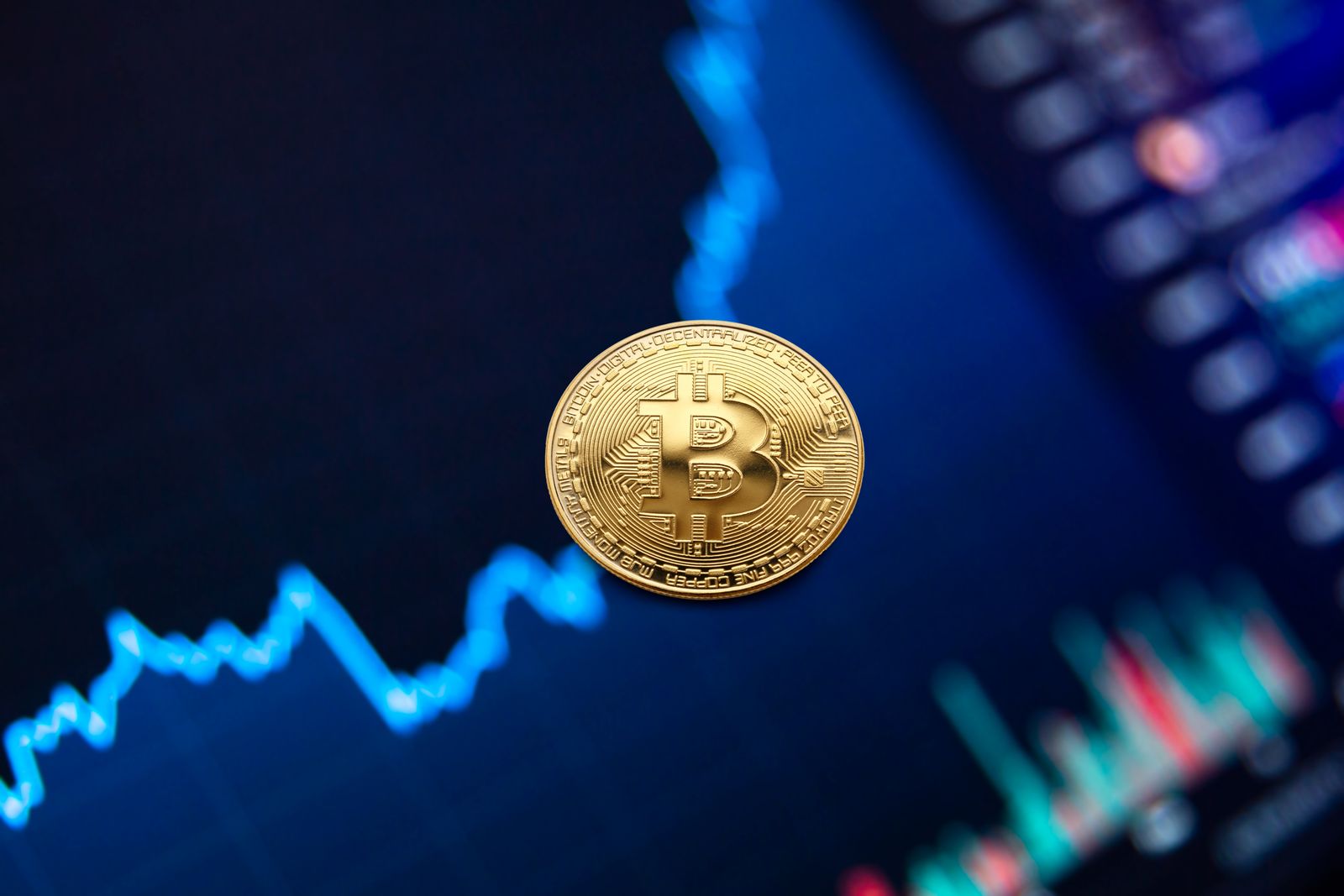 Koin kripto dan grafik